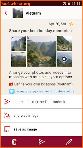 Travelness - Travel diary and holiday photo albums screenshot