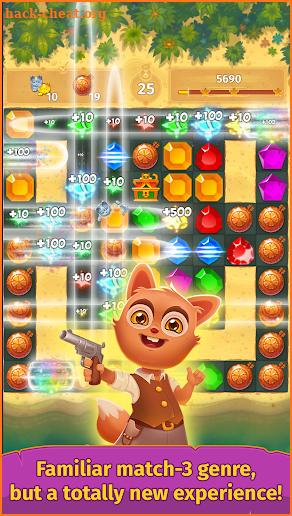 Treasure hunters match-3 gems screenshot