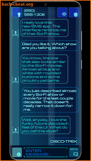 TREK: SMS screenshot