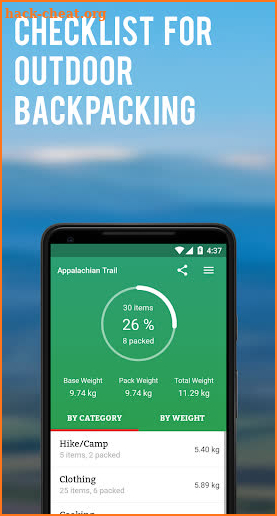 TrekPack - Packing Checklist for Trekking/Hiking screenshot