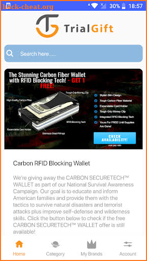 TrialGift - Product Trial, Gift, Discount screenshot