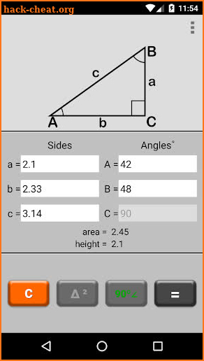 Triangle Calculator Pro screenshot