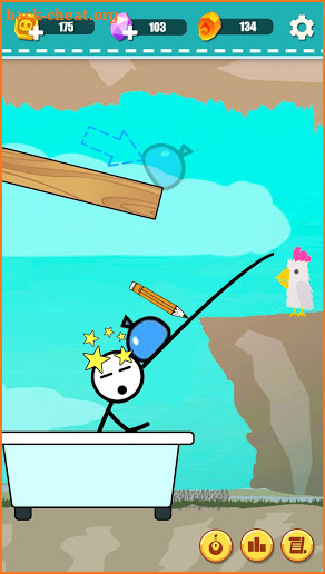 Tricky Ball : Draw line tricky game screenshot