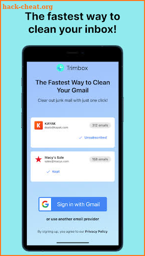 Trimbox: Easy Email Cleaner screenshot