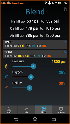 TrimixCalc screenshot