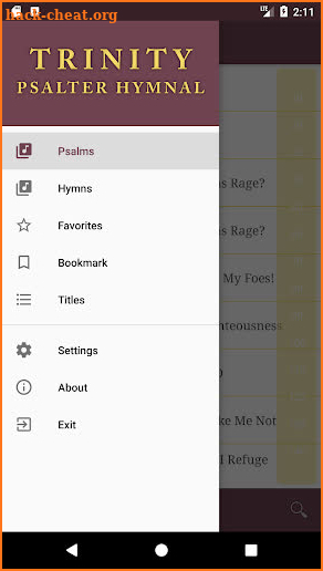 Trinity Psalter Hymnal screenshot