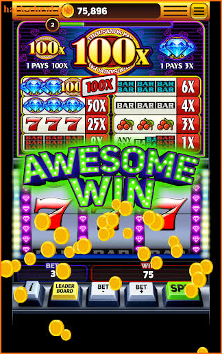 Triple 100x Diamonds - Slot Machine Free screenshot