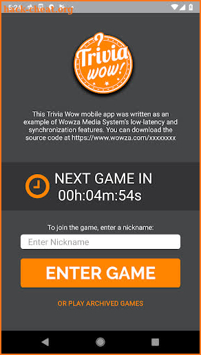 TriviaWOW! screenshot