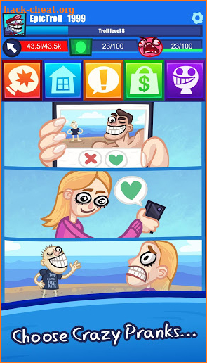 Troll Face Clicker Quest screenshot