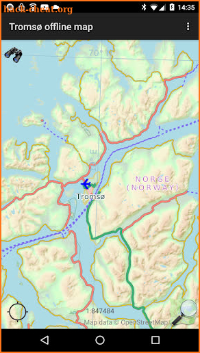 Tromsø offline map screenshot