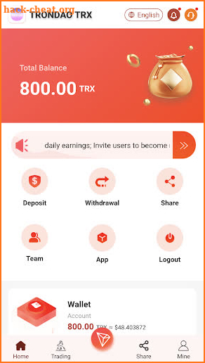 TRONDAO TRX screenshot