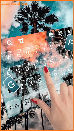 Tropical Sky Keyboard Background screenshot