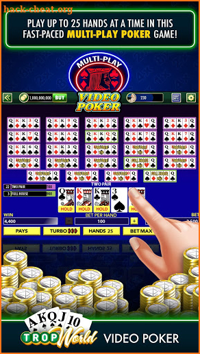 TropWorld Video Poker | Free Video Poker screenshot