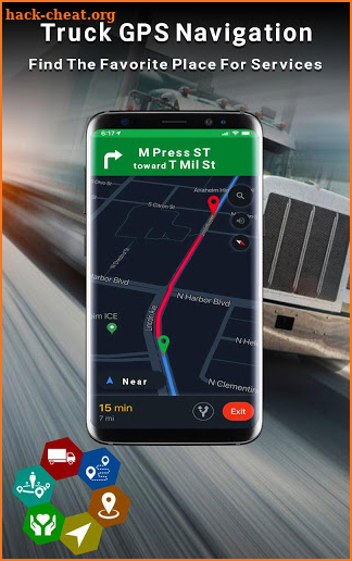 Truck Gps Navigation Free Offline screenshot