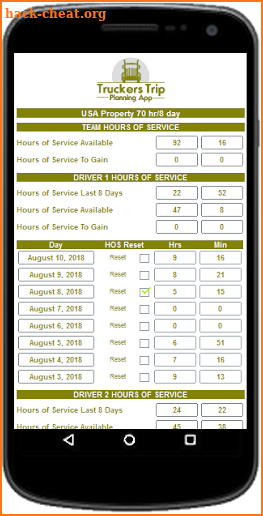 Truckers Trip Planning App (Team Company Drivers) screenshot