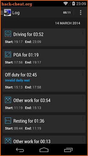 TruckerTimer screenshot