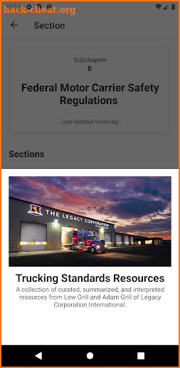 Trucking Standards screenshot