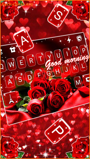 True Love Roses Keyboard Background screenshot