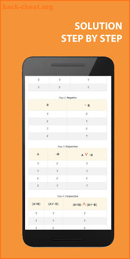 Truth Tables screenshot