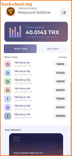 TRX Miner by YDS screenshot