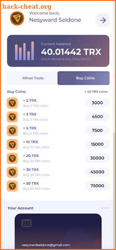 TRX Miner by YDS screenshot