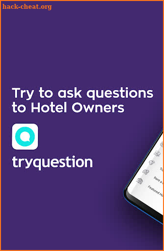 Tryquestion, live chat with hotels,travel business screenshot