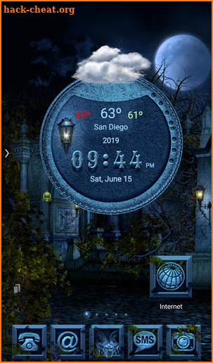 TSF ADW Nova Smart GO LAUNCHER GOTHIC NIGHT THEME screenshot