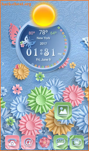 TSF NEXT ADW Nova LAUNCHER 3D PAPER FLOWERS THEME screenshot