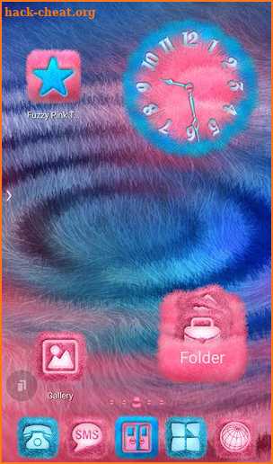 TSF NEXT Nova LAUNCHER FUZZY BLUE PINK THEME screenshot