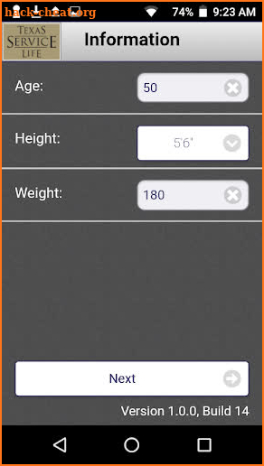 TSL Preneed Calculator screenshot