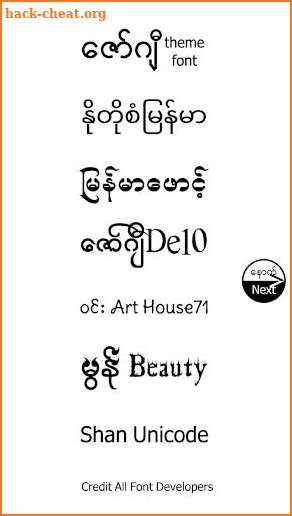 TTA MI Myanmar Font 7.5 to 9.2 screenshot