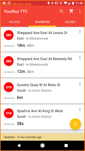 TTC Toronto Bus Tracker - Commuting made easy screenshot