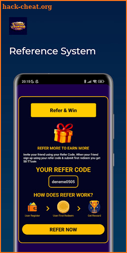 TTcoin Chance Card screenshot
