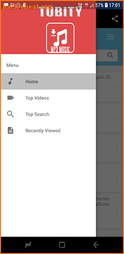Tubidy music and videos app screenshot