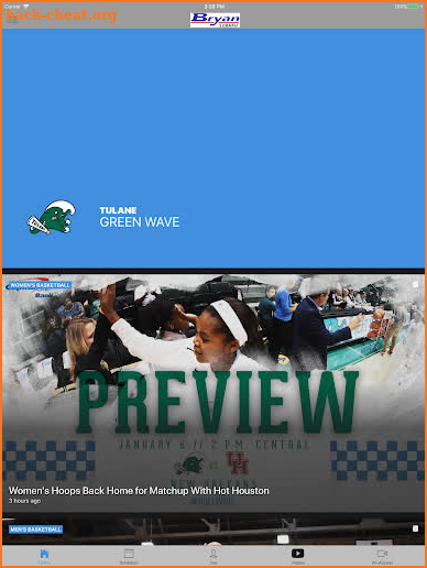 Tulane Athletics screenshot