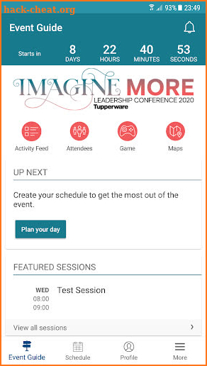 TuppEvents screenshot