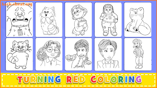 Turning Red Coloring Pages screenshot