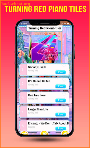 Turning Red Piano Tiles Song screenshot