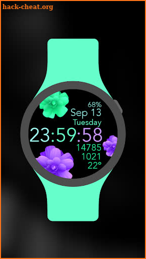 Turquoise Purple Flowers screenshot