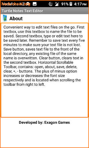 Turtle Text Notes Editor screenshot