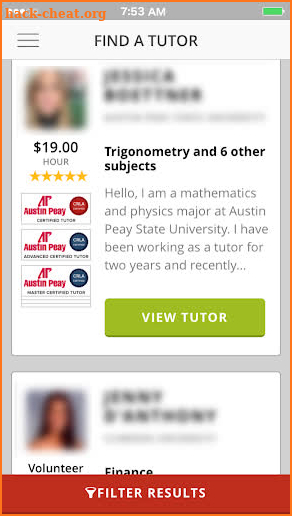 Tutor Matching Service screenshot