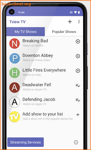 Tview TV - TV Shows Watch Lists Streaming Apps screenshot