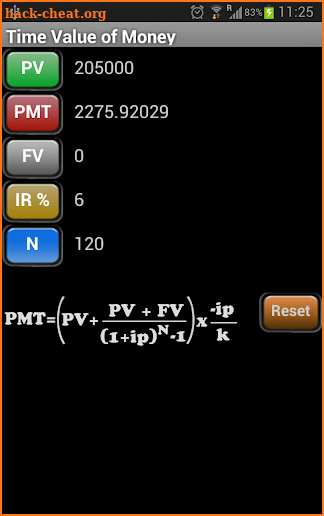 TVM Calculator screenshot