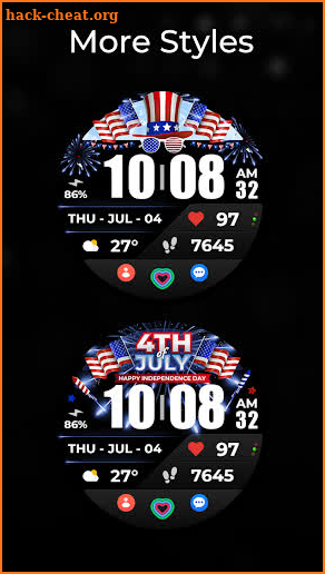 TVV 4th of July Watch Face screenshot