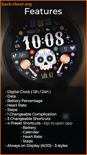 TVV Día de Muertos Watch Face screenshot