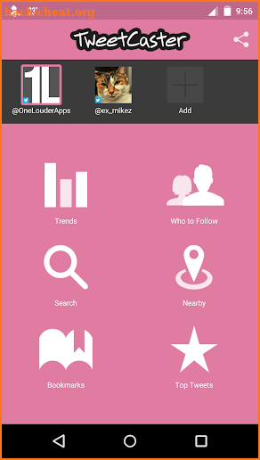 TweetCaster Pink for Twitter screenshot