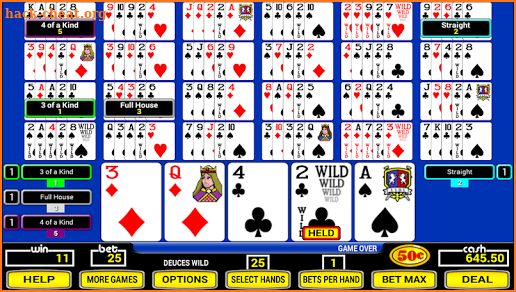 Twenty-Five Play Poker screenshot