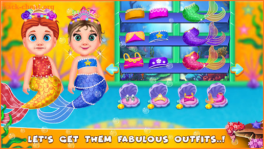 Twin mermaid babysitter care screenshot