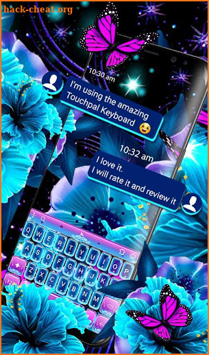 Twinkle Butterfly Keyboard Theme screenshot