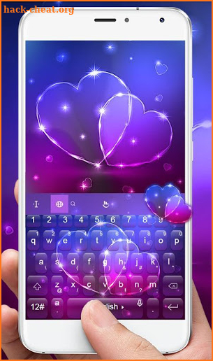 Twinkle Light Heart Keyboard Theme screenshot